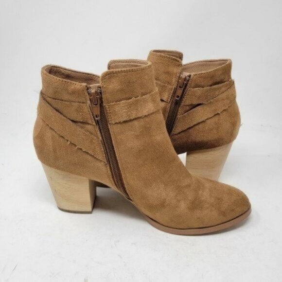 Free people x Faryl Robin Vegan Suede Alameda Booties Tan Brown - Picture 7 of 12